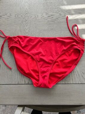 Athleta Scrunch Full Tide Bikini Bottom Red XL